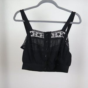 Laced Cropped Tank Top